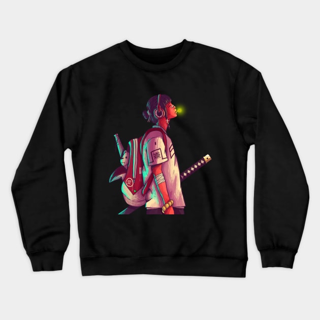 Modern Kunoichi Crewneck Sweatshirt by K2Gproject